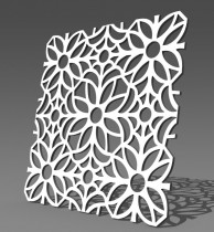Резная 3D перегородка С30 Цветочный ковер