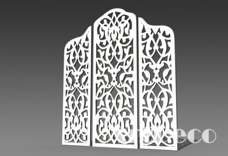 Резная 3D Ширма W11